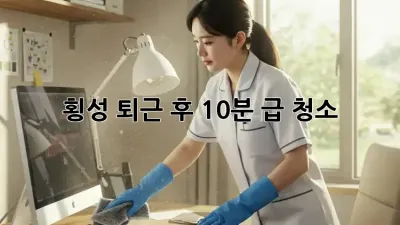 횡성 퇴근 후 10분 급 청소! ✨